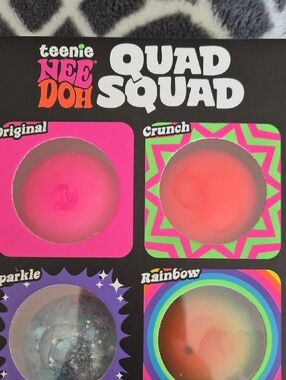 NEW NeeDoh Quad Squad Teenie Funky Stress Reliever Balls Nee Doh